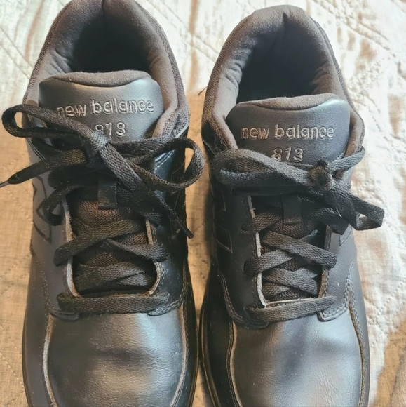 New Balance Shoes New Balance 83 Black Leather Rollbar Walking
